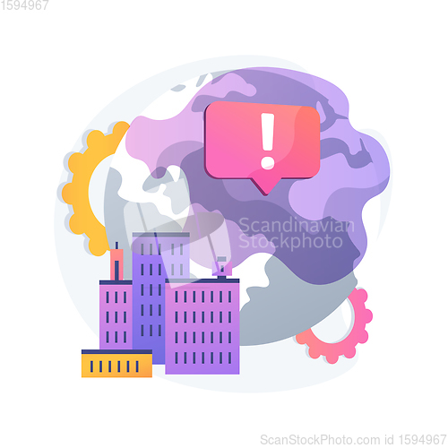 Image of Greenhouse gas emissions abstract concept vector illustration.