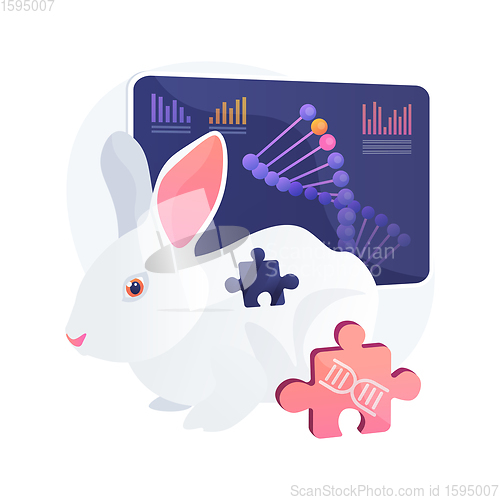 Image of Genetically modified animals abstract concept vector illustration.