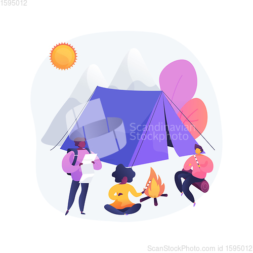 Image of Summer camp for kids abstract concept vector illustration.