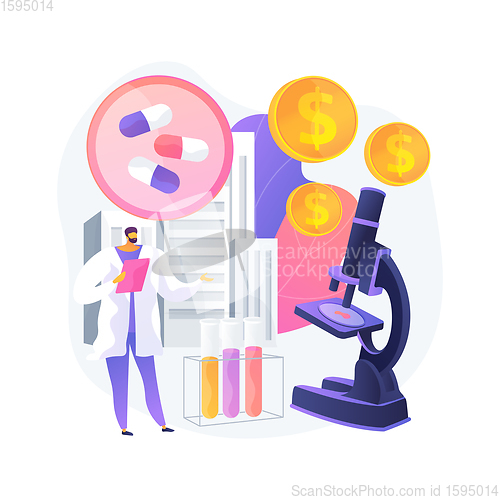 Image of Pharmacological business abstract concept vector illustration.