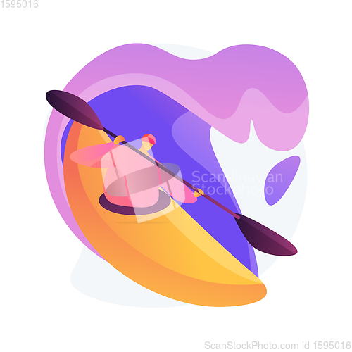 Image of Extreme tourism abstract concept vector illustration.