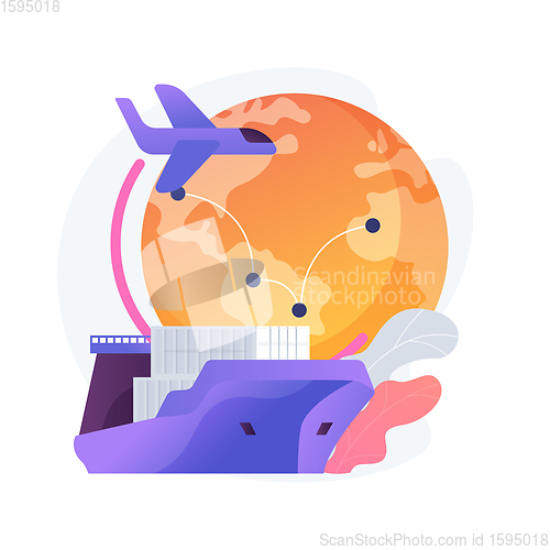 Image of International transport abstract concept vector illustration.