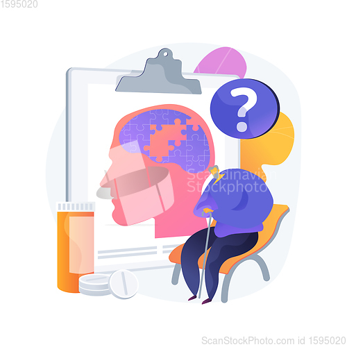 Image of Alzheimer disease abstract concept vector illustration.