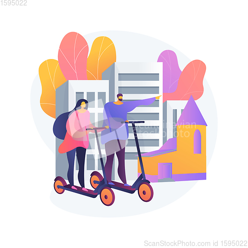 Image of City tour abstract concept vector illustration.