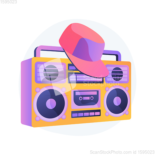 Image of Hip-hop music abstract concept vector illustration.