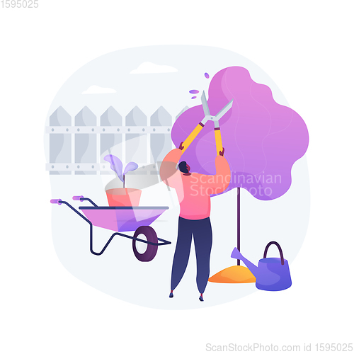 Image of Garden maintenance abstract concept vector illustration.