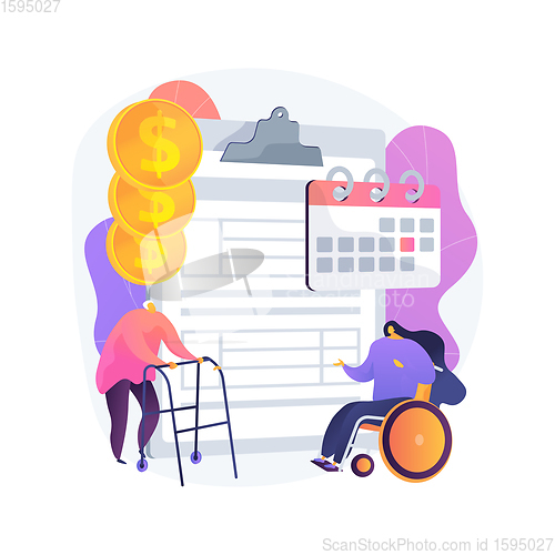 Image of Social-security benefit abstract concept vector illustration.