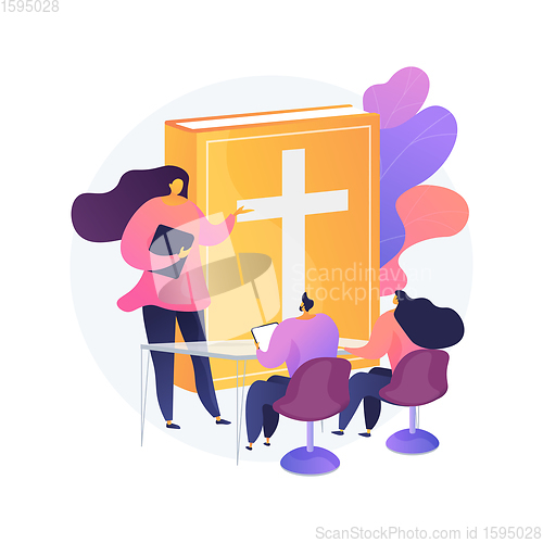 Image of Theological lectures abstract concept vector illustration.