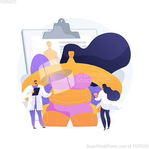 Image of Body contouring abstract concept vector illustration.