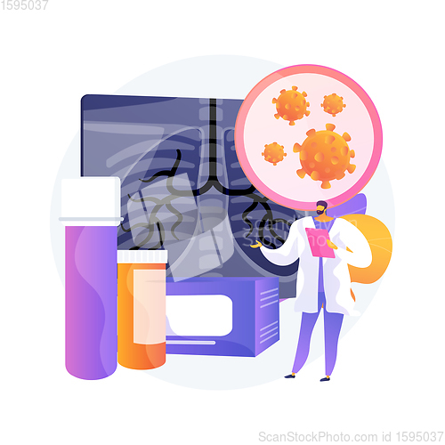 Image of Coronavirus test kit abstract concept vector illustration.