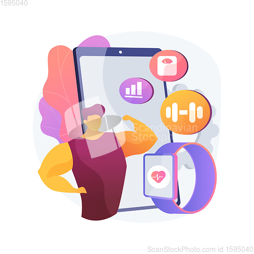 Image of Smart training abstract concept vector illustration.