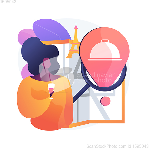 Image of Culinary tourism abstract concept vector illustration.