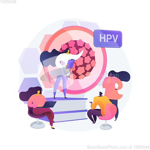 Image of HPV education programs abstract concept vector illustration.