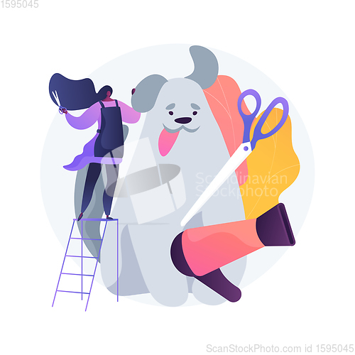 Image of Grooming salon abstract concept vector illustration.