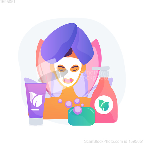 Image of Organic cosmetics abstract concept vector illustration.