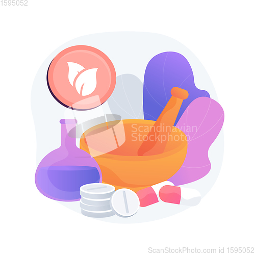Image of Homeopathy abstract concept vector illustration.