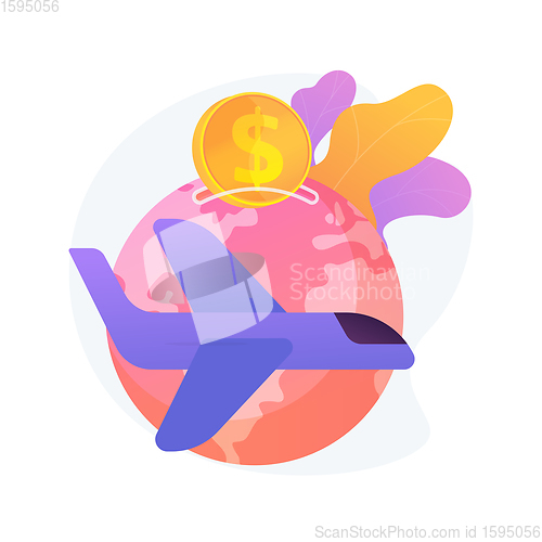 Image of Low cost flights abstract concept vector illustration.