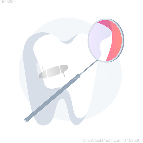 Image of Dental examination abstract concept vector illustration.