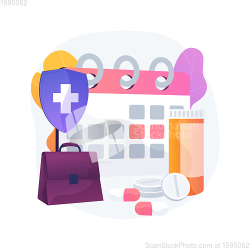 Image of Sick leave abstract concept vector illustration.