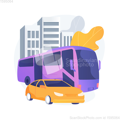 Image of Surface transport abstract concept vector illustration.