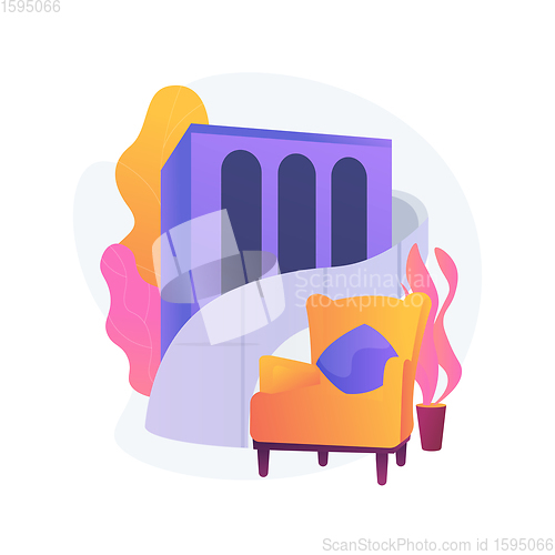 Image of Design hotel abstract concept vector illustration.