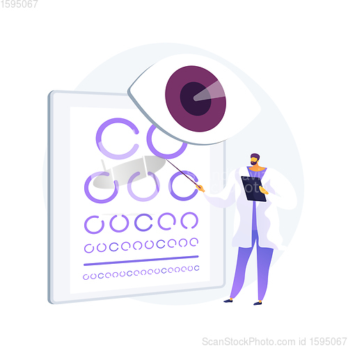 Image of Vision screening abstract concept vector illustration.