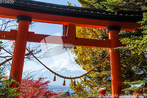 Image of Torii and mountain Fuji