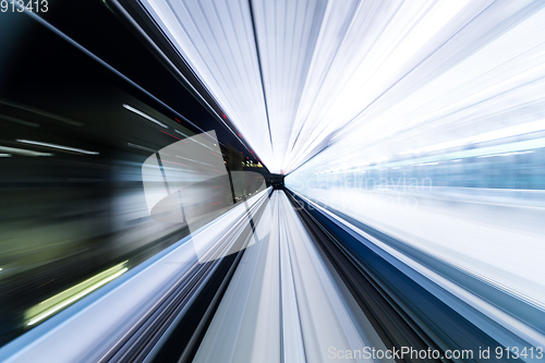 Image of Tunnel with blurred light tracks