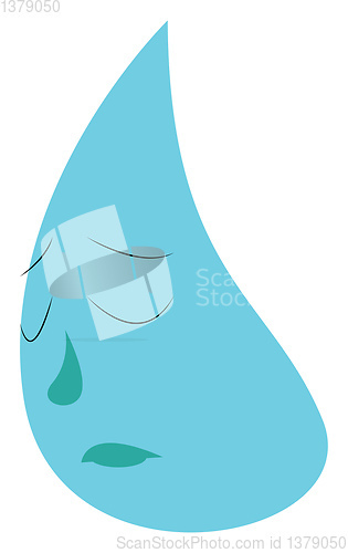 Image of Water drop vector or color illustration