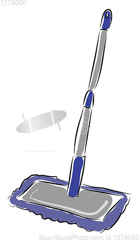 Image of Purple new mop illustration vector on white background 