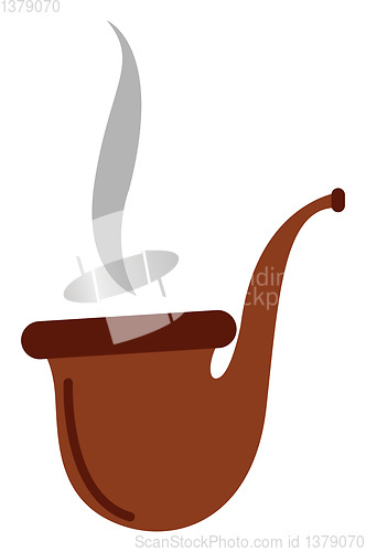 Image of Smoking pipe, vector or color illustration.