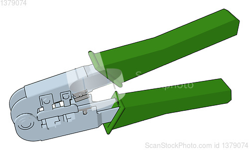 Image of Pliers equipment for workshop vector or color illustration