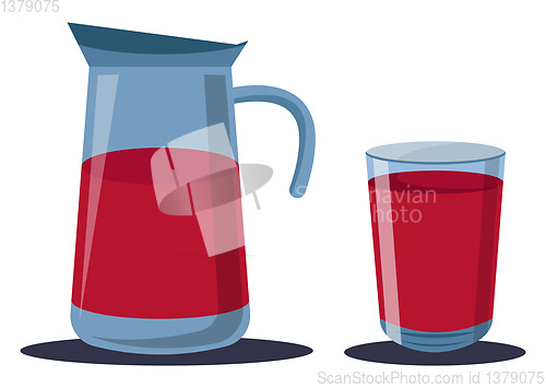 Image of Juice jar vector color illustration.
