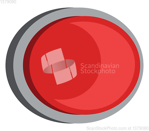 Image of A cute little red-colored cartoon play button vector or color il