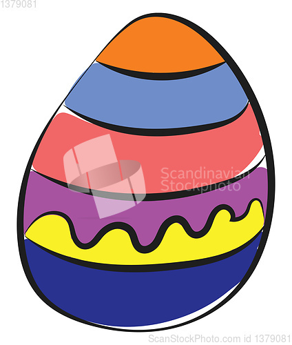Image of Image of Easter egg , vector or color illustration.