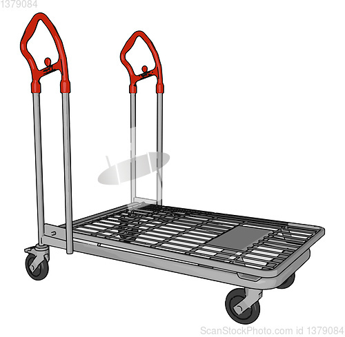 Image of A transport cart object vector or color illustration