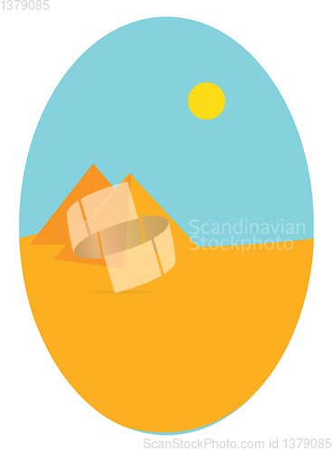 Image of Pyramids of Egypt vector or color illustration