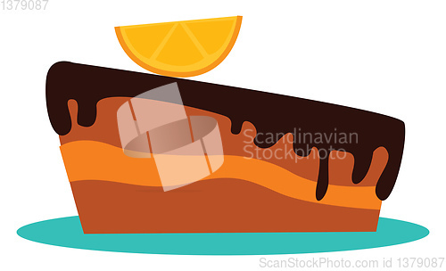 Image of A little lemon cake vector or color illustration