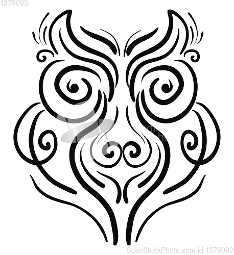 Image of An owl made up of patterns vector or color illustration