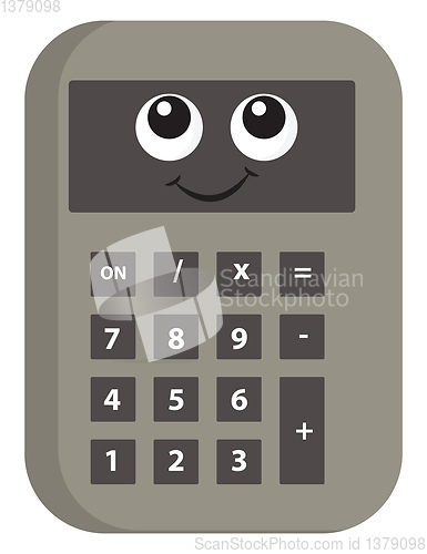 Image of Image of calculator, vector or color illustration.