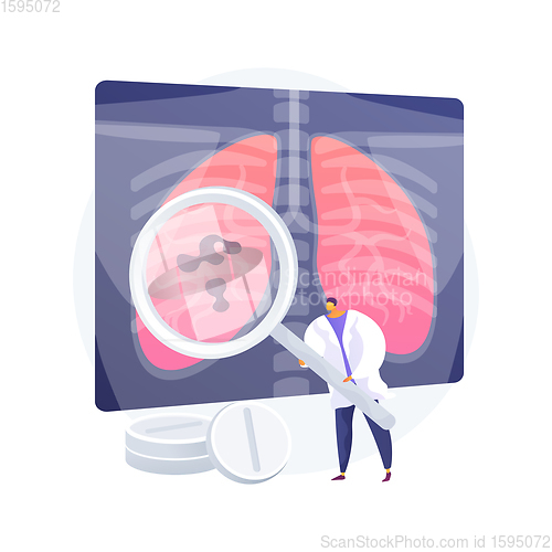 Image of Lower respiratory infections abstract concept vector illustration.