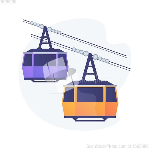 Image of Cable transport abstract concept vector illustration.