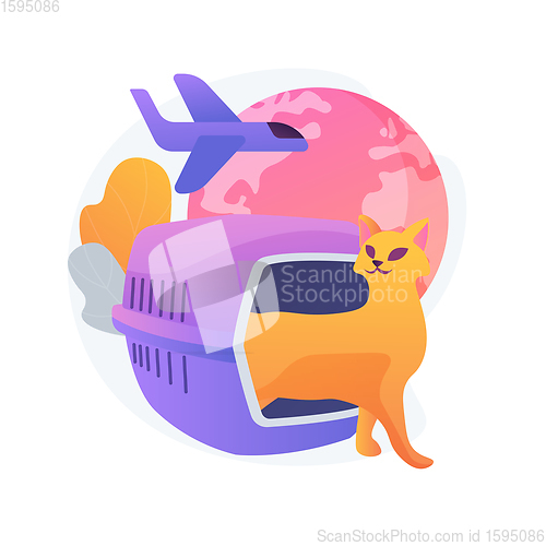 Image of Transport of animals abstract concept vector illustration.