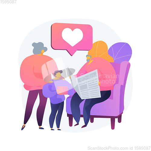 Image of Guardianship abstract concept vector illustration.