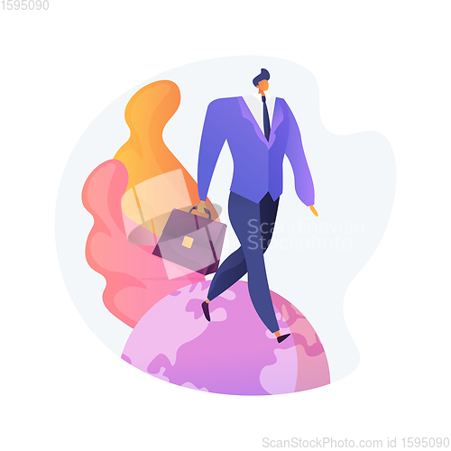 Image of Occupational migration abstract concept vector illustration.