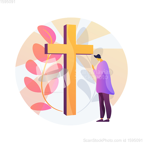 Image of Christian event abstract concept vector illustration.