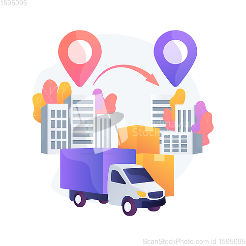 Image of Interurban migration abstract concept vector illustration.