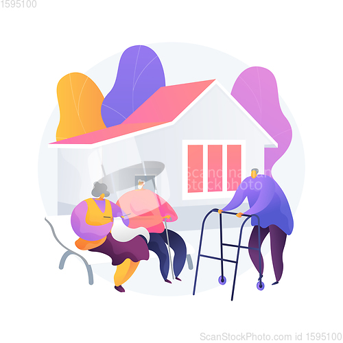 Image of Communities for older people abstract concept vector illustration.