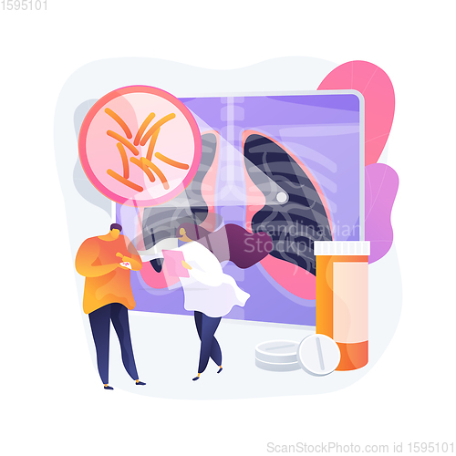 Image of Tuberculosis abstract concept vector illustration.