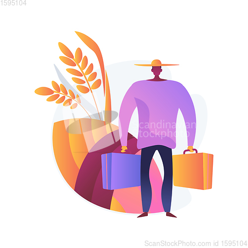 Image of Rural migration abstract concept vector illustration.